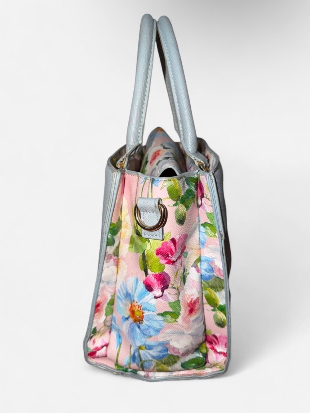 Betsey Johnson Chloe Floral-Trimmed Satchel Handbag